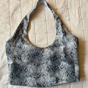 Spiritual Gangster | Snakeskin Print Halter Top (Active)